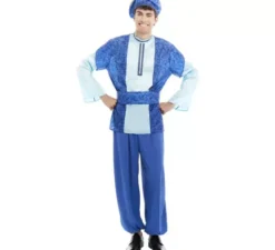 Costume da Re Melchiorre Paggio Blu con cappello per uomo