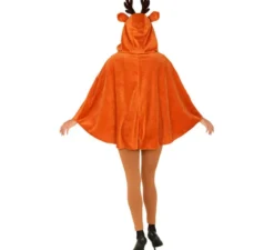 Costume da renna civettuola o poncho con cappuccio per adulti