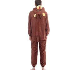 Costume da renna marrone e giallo per uomo