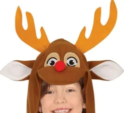 Costume da Renna o Pigiama con cappuccio e corna per bambini