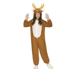 Costume da Renna o Pigiama con cappuccio e corna per bambini