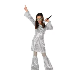 costume d'argento della discoteca per le ragazze