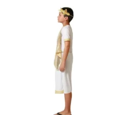Costume da romana bianco con dettagli oro per bambino