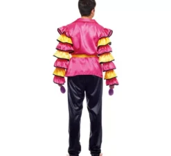Costume da Rumbero brasiliano nero con balze per uomo