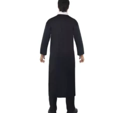 Costume da sacerdote cattolico nero per uomo