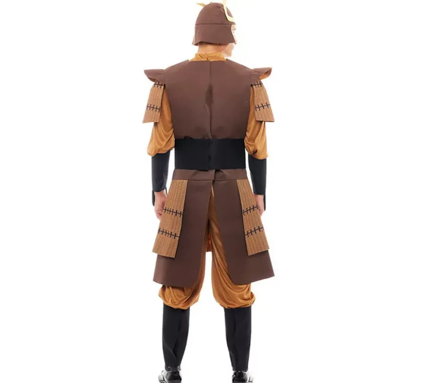 Costume da samurai leggendario giapponese marrone per uomo