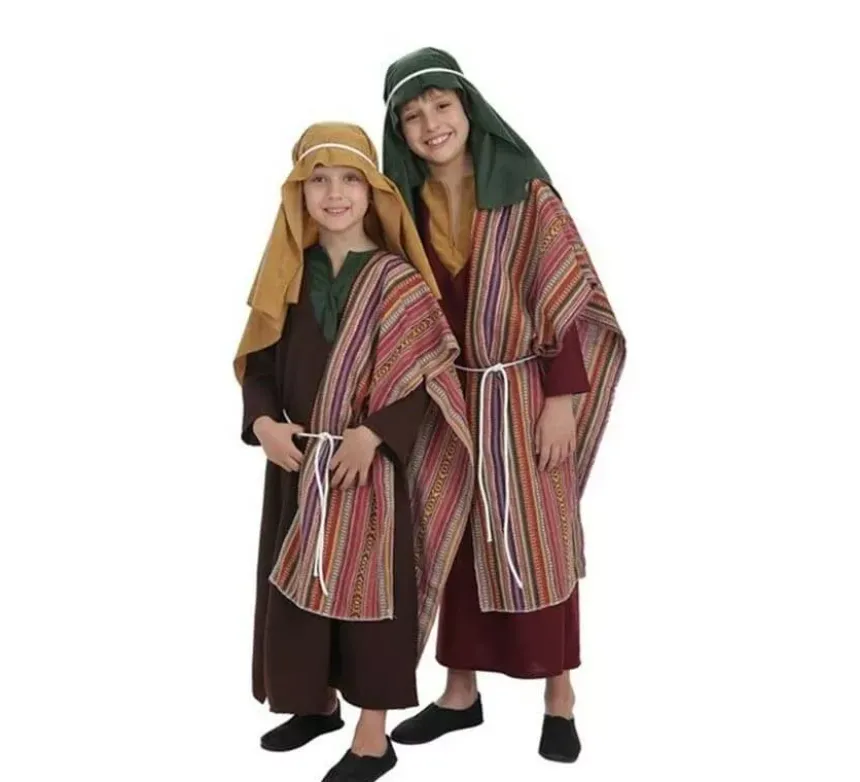 Costume da San Giuseppe o da ebreo in colori assortiti per bambini