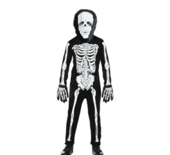 Costume da scheletro con maschera per bambini