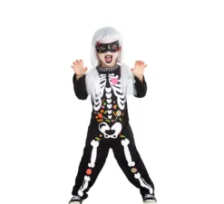 Costume da scheletro di caramelle per bambini