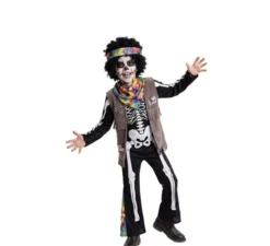 Costume da scheletro Hippie per bambini