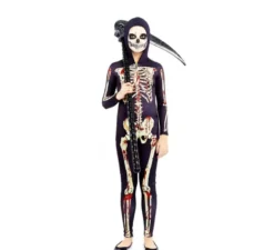 Costume da scheletro insanguinato per bambini e adolescenti