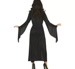 Costume da scheletro in tunica nera per donna