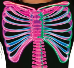 Costume da scheletro neon per donna