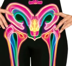 Costume da scheletro neon per donna