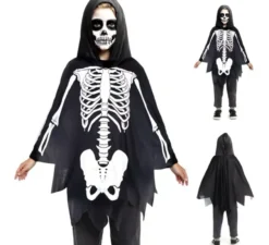 Costume da scheletro o poncho per bambini