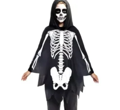 Costume da scheletro o poncho per bambini