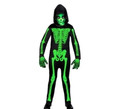 Costume da scheletro verde per bambini