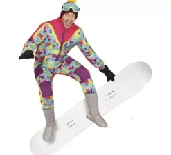 Costume da sciatore anni '80 per uomo