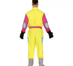 Costume da sciatore giallo per uomo