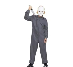 Costume da scimmia da lavoro grigia per bambino