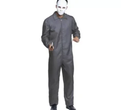 Costume da scimmia da lavoro grigia per uomo