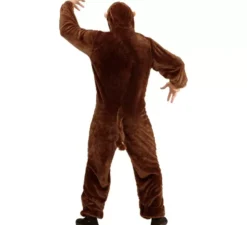 Costume da scimmia di peluche morbido per adulto