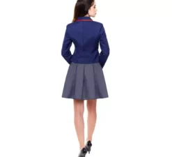 Costume da scolaretta moderna blu per donna
