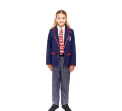 Costume da scolaro moderno blu per bambino