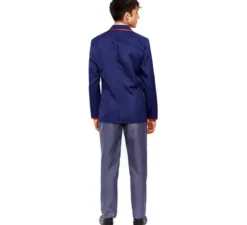 Costume da scolaro moderno blu per uomo