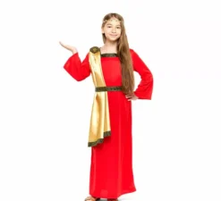 Costume da senatore romano rosso per ragazzo