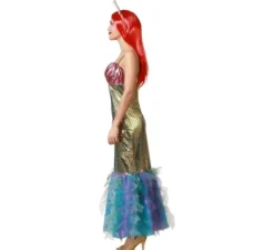 Costume da sirena multicolore per donna