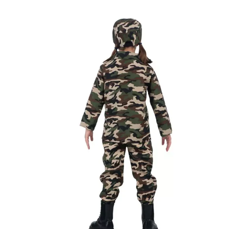 Costume da soldato con walkie-talkie per bambini