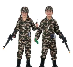Costume da soldato con walkie-talkie per bambini