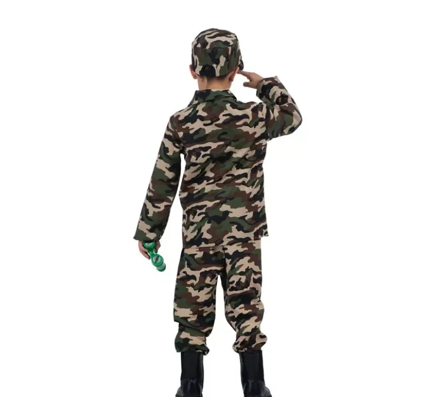 Costume da soldato con walkie-talkie per bambini