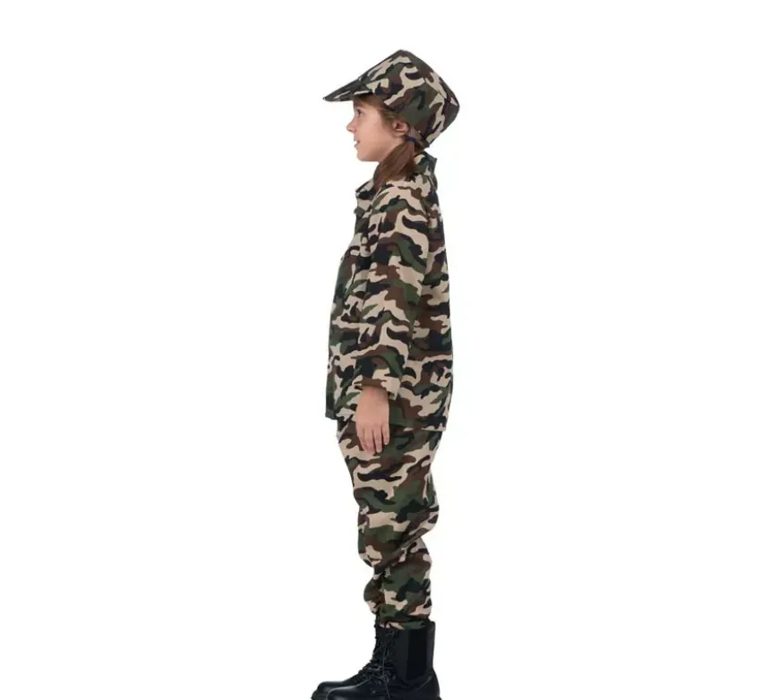 Costume da soldato con walkie-talkie per bambini