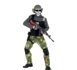 Costume da soldato scheletro per bambini