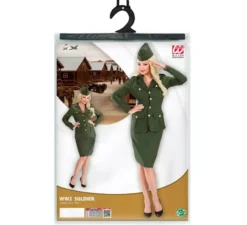Costume da soldato verde per donna