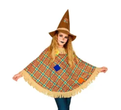 Costume da Spaventapasseri o Poncho con Cappello per bambini