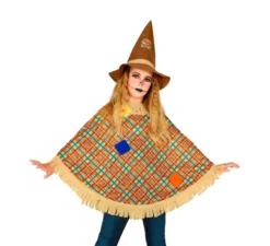 Costume da Spaventapasseri o Poncho con Cappello per bambini