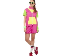 Costume da sportivo anni '80 con giacca per donna