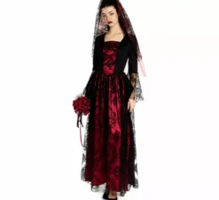 Costume da sposa vampiro gotica per donna