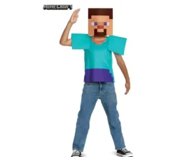 Costume da Steve Minecraft con maschera per bambino