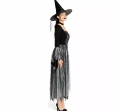 Costume da strega argentata per donna