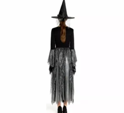 Costume da strega argentata per donna