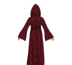 Costume da strega con cappuccio rosso per bambina