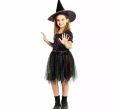 Costume da strega con paillettes per bambine