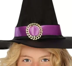 Costume da strega nero e lilla per bambina