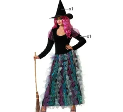 Costume da strega verde per donna