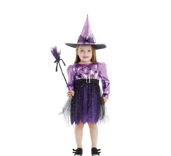 Costume da streghetta lilla per bambina e neonato