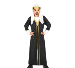 Costume da Sultano Nero con copricapo per bambini e adolescenti